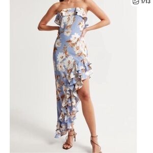Abercrombie & Fitch Midi Dress - Blue Floral - NWT - L